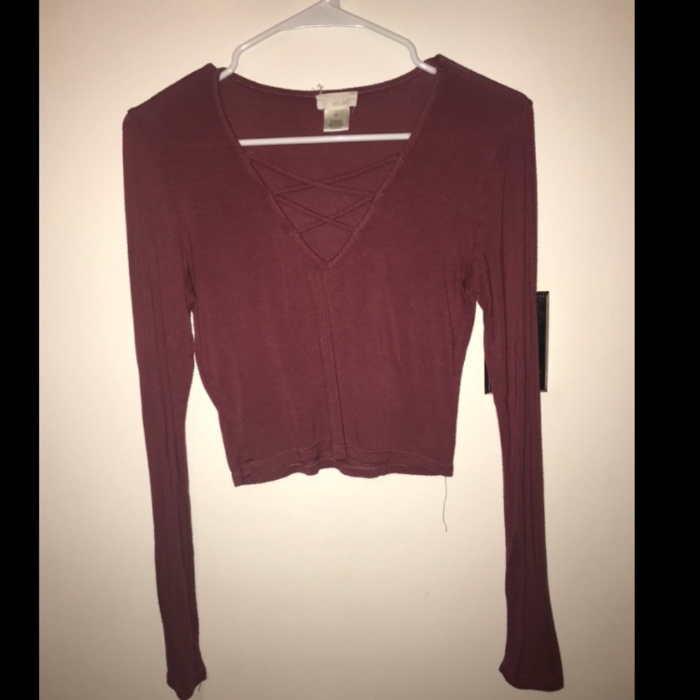 Long sleeve crop top